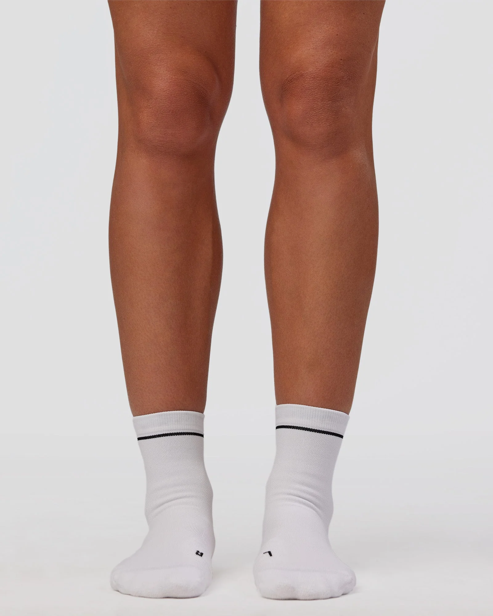 1% Better Performance Quarter Socks - White-Black - Image 4