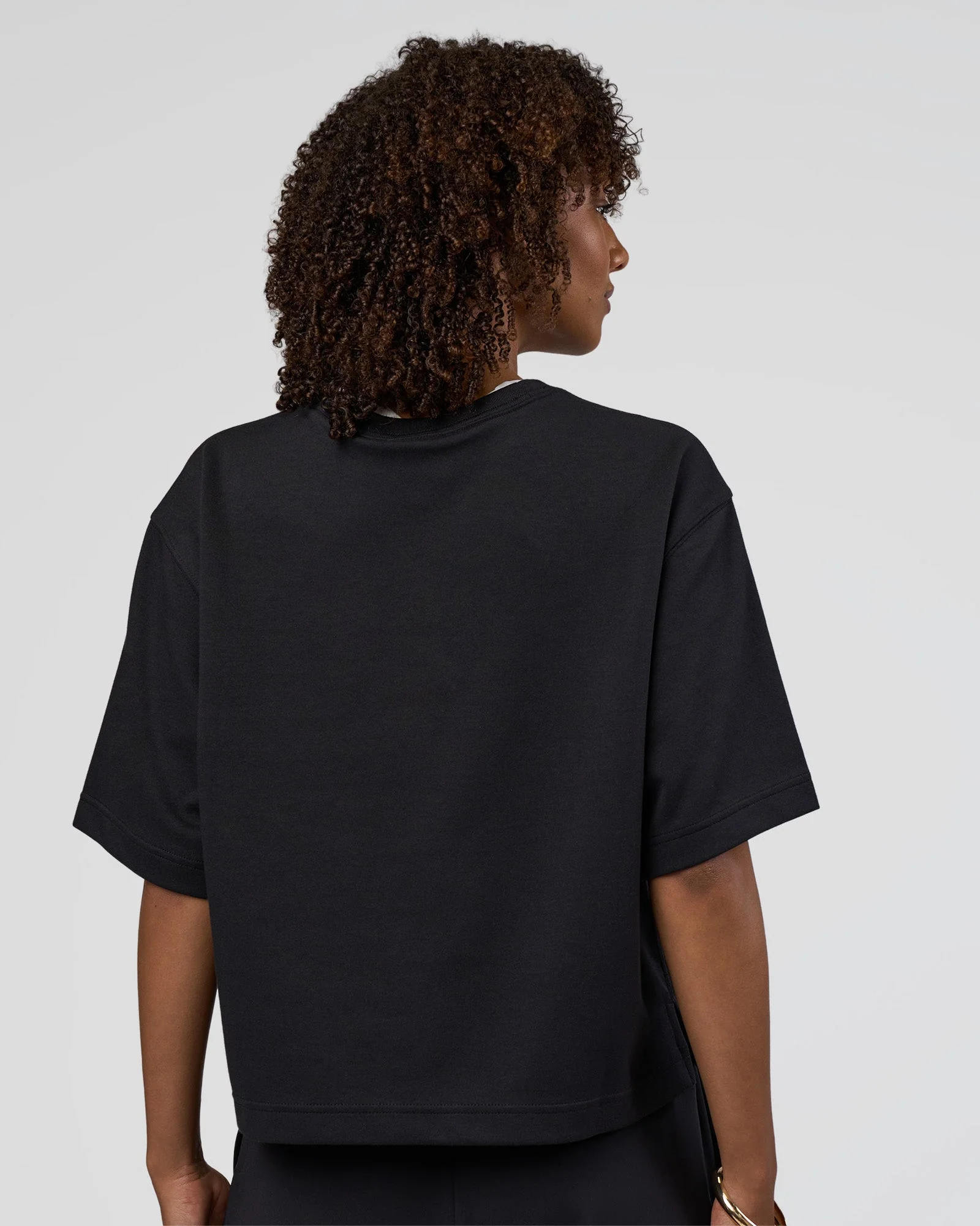 AfterDark ZeroCrease Cropped Tee - Black - Image 3