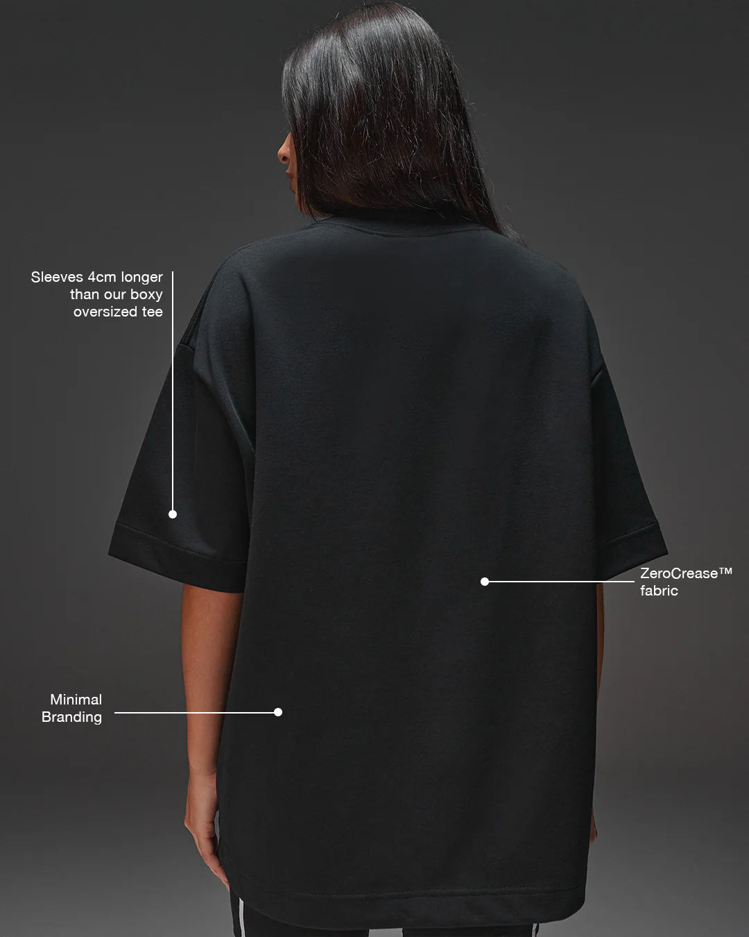 AfterDark ZeroCrease Oversized Tee - Black - Image 7