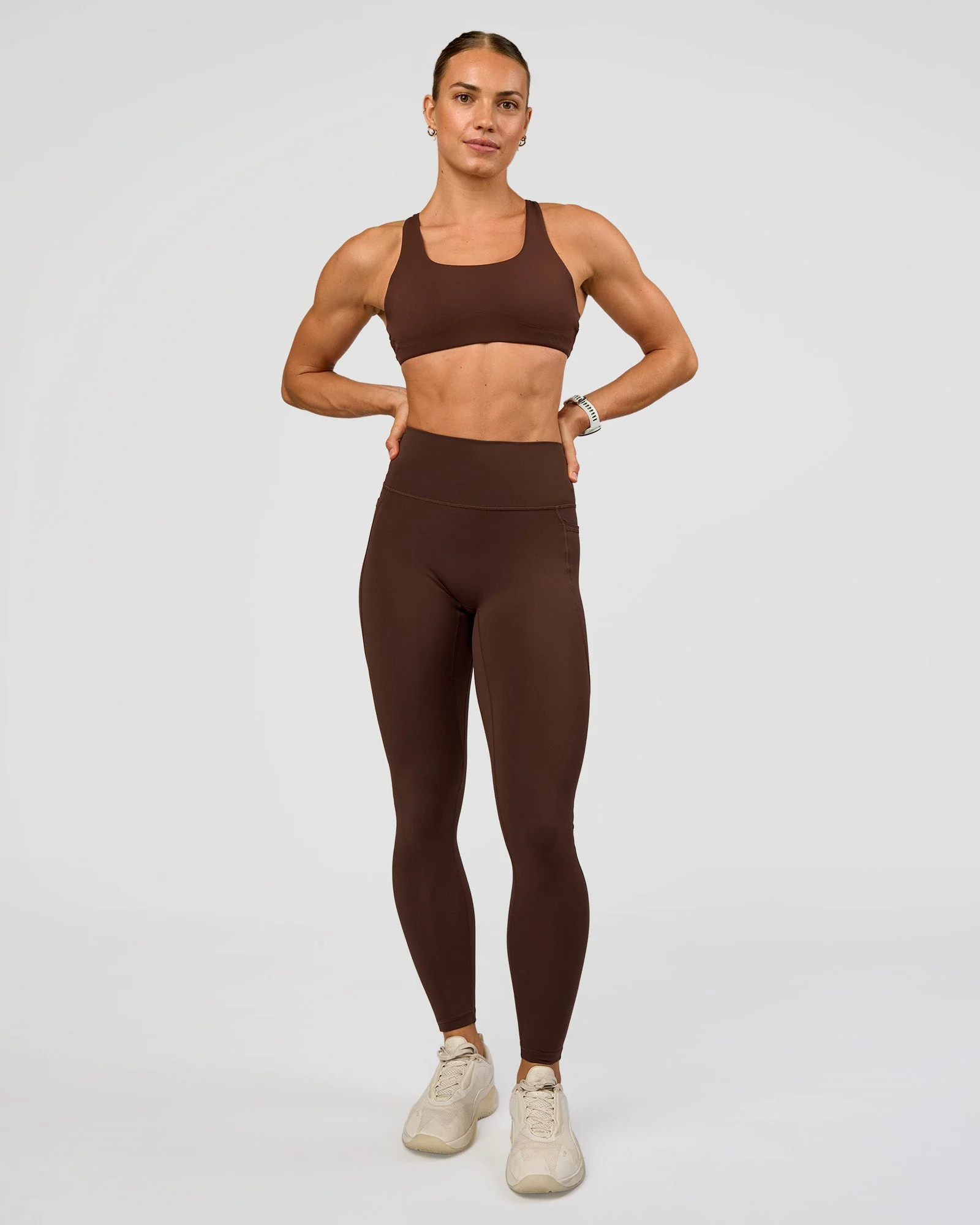 Aspire Sports Bra - Hot Chocolate - Image 5
