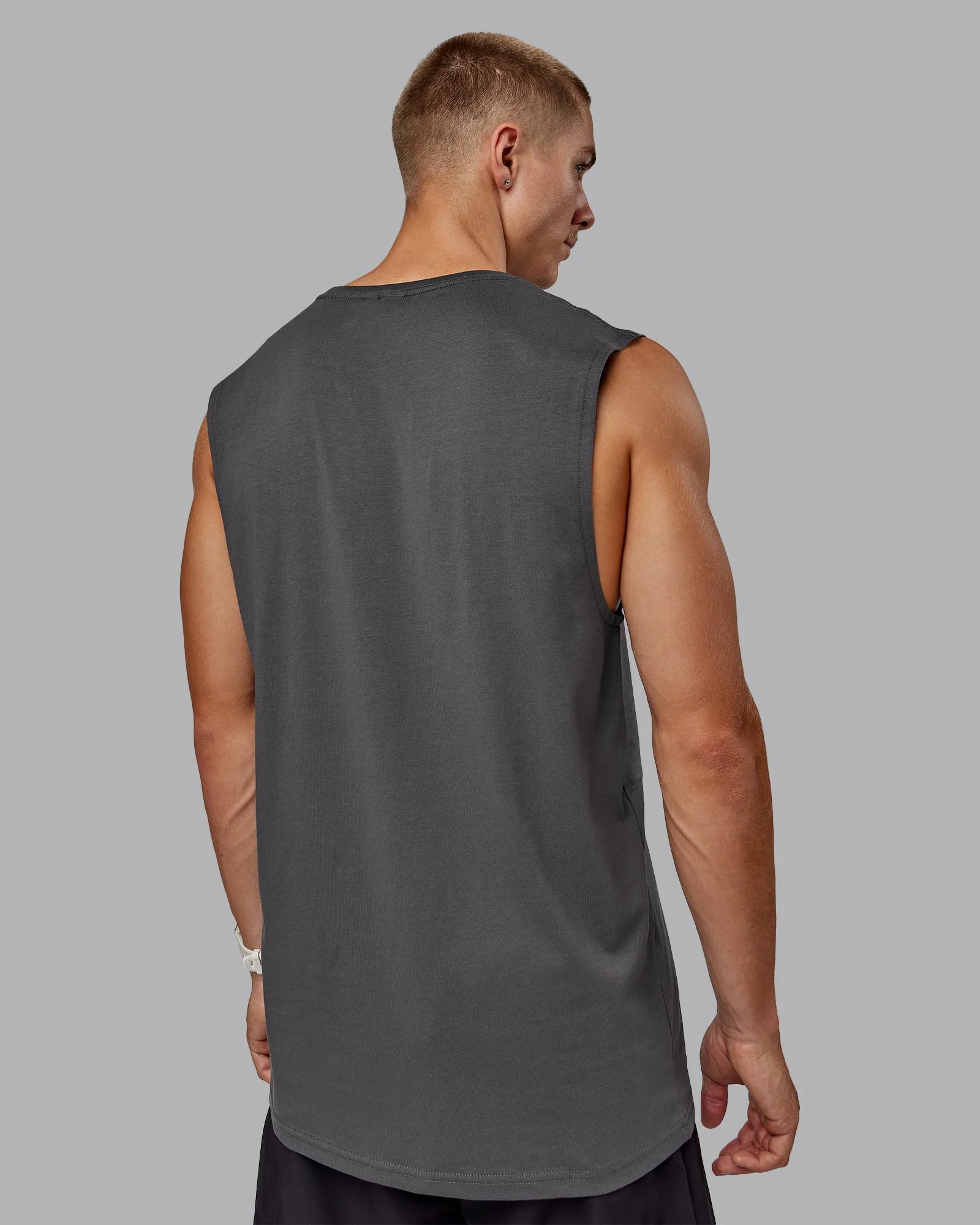 Base FLXCotton Tank - Dark Storm - Image 3