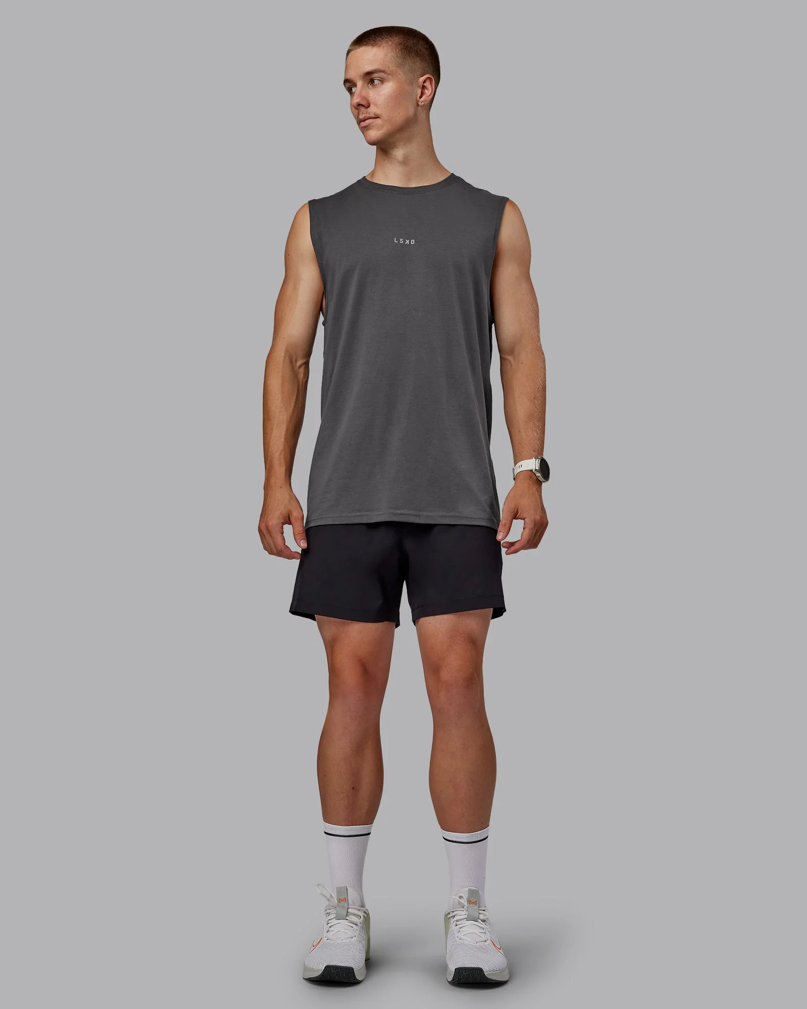 Base FLXCotton Tank - Dark Storm - Image 5