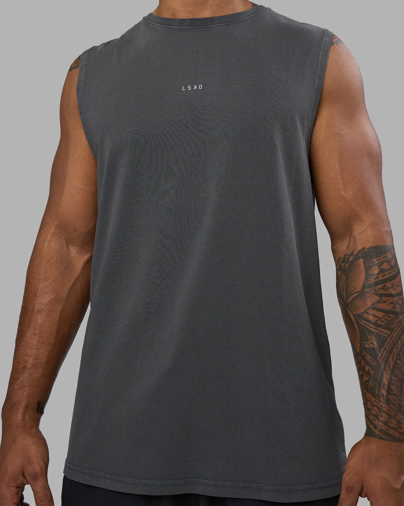 Base FLXCotton Tank - Dark Storm Washed - Image 4