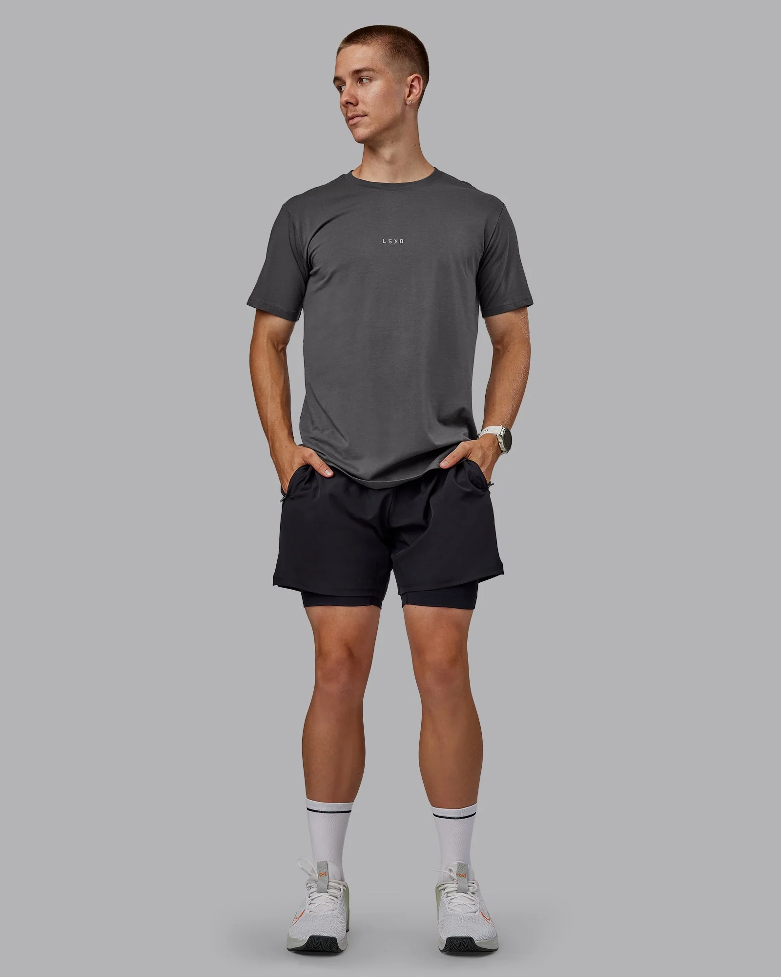Base FLXCotton Tee - Dark Storm - Image 3