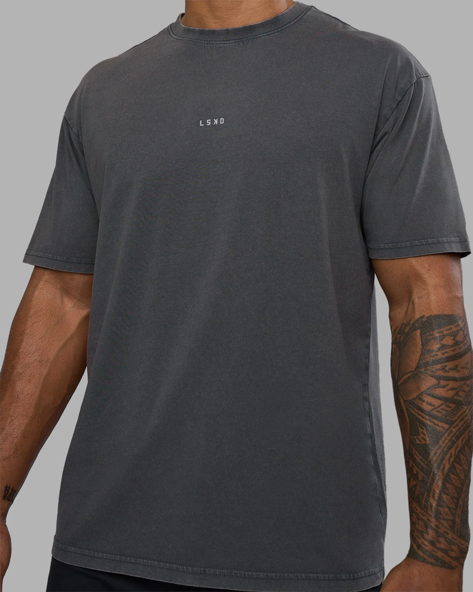 Base FLXCotton Tee Oversized - Dark Storm Washed - Image 6