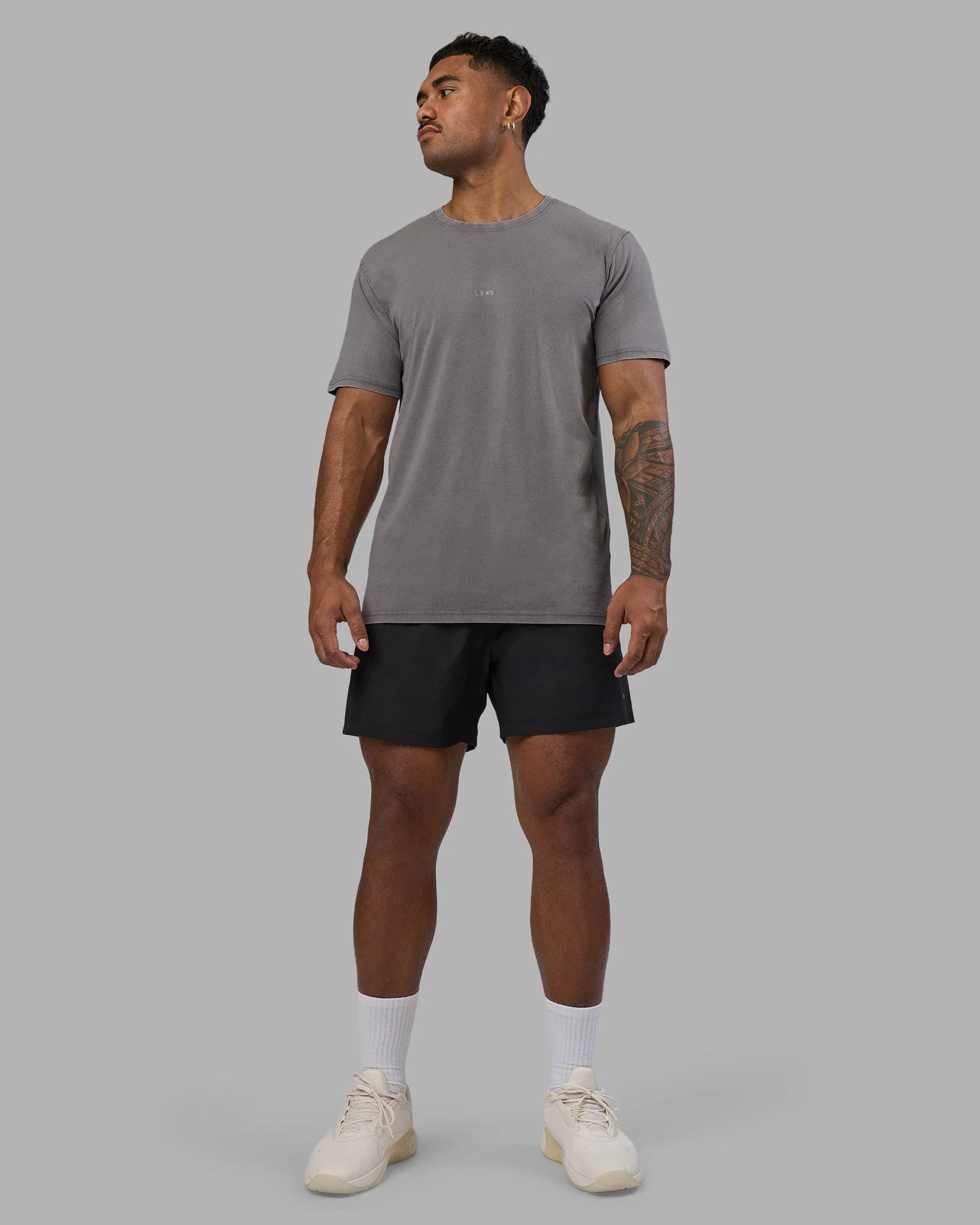 Base FLXCotton Tee - Storm Front Washed - Image 4