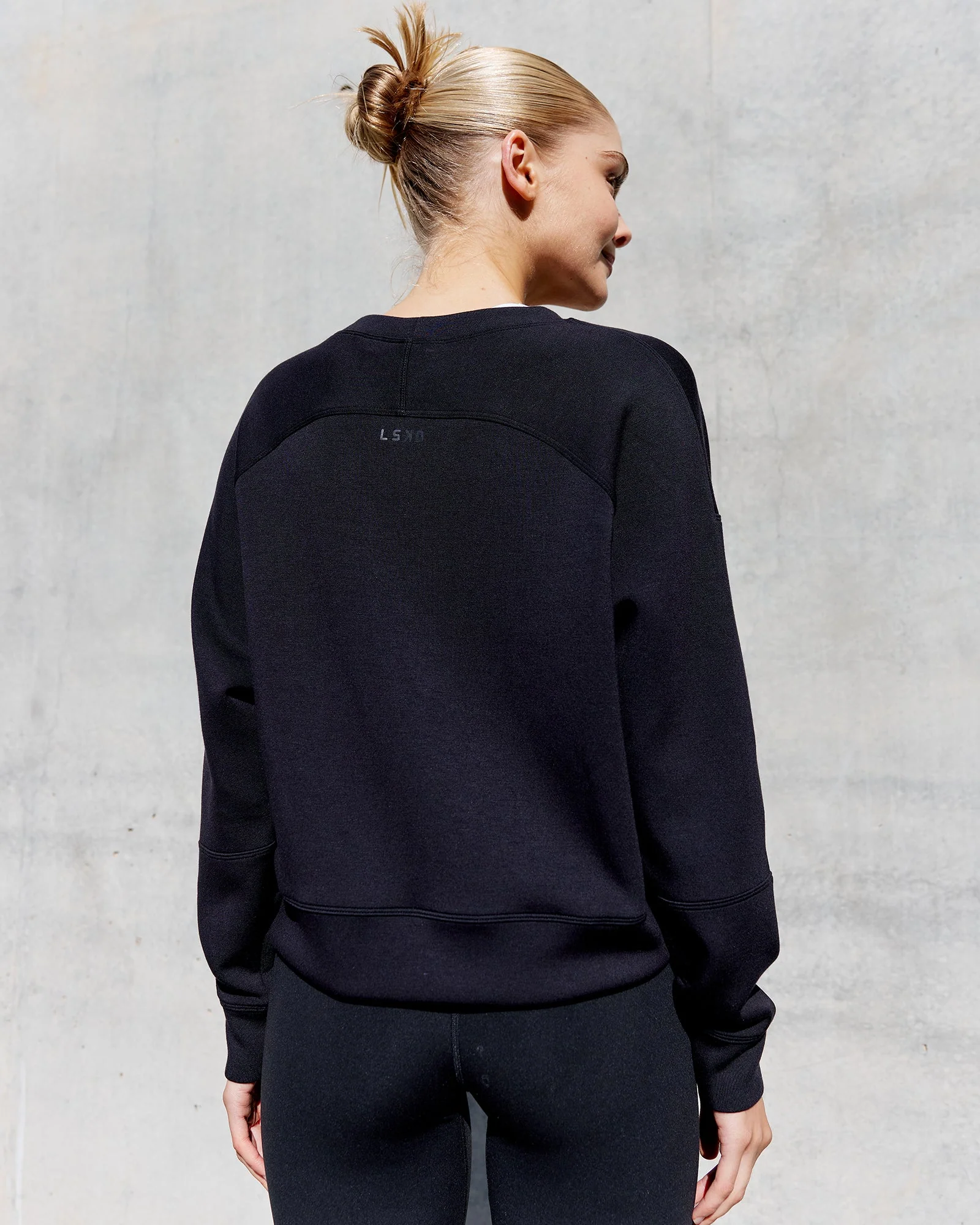 Elevate SoftTouch Crew Neck Sweater - Black-Black - Image 3