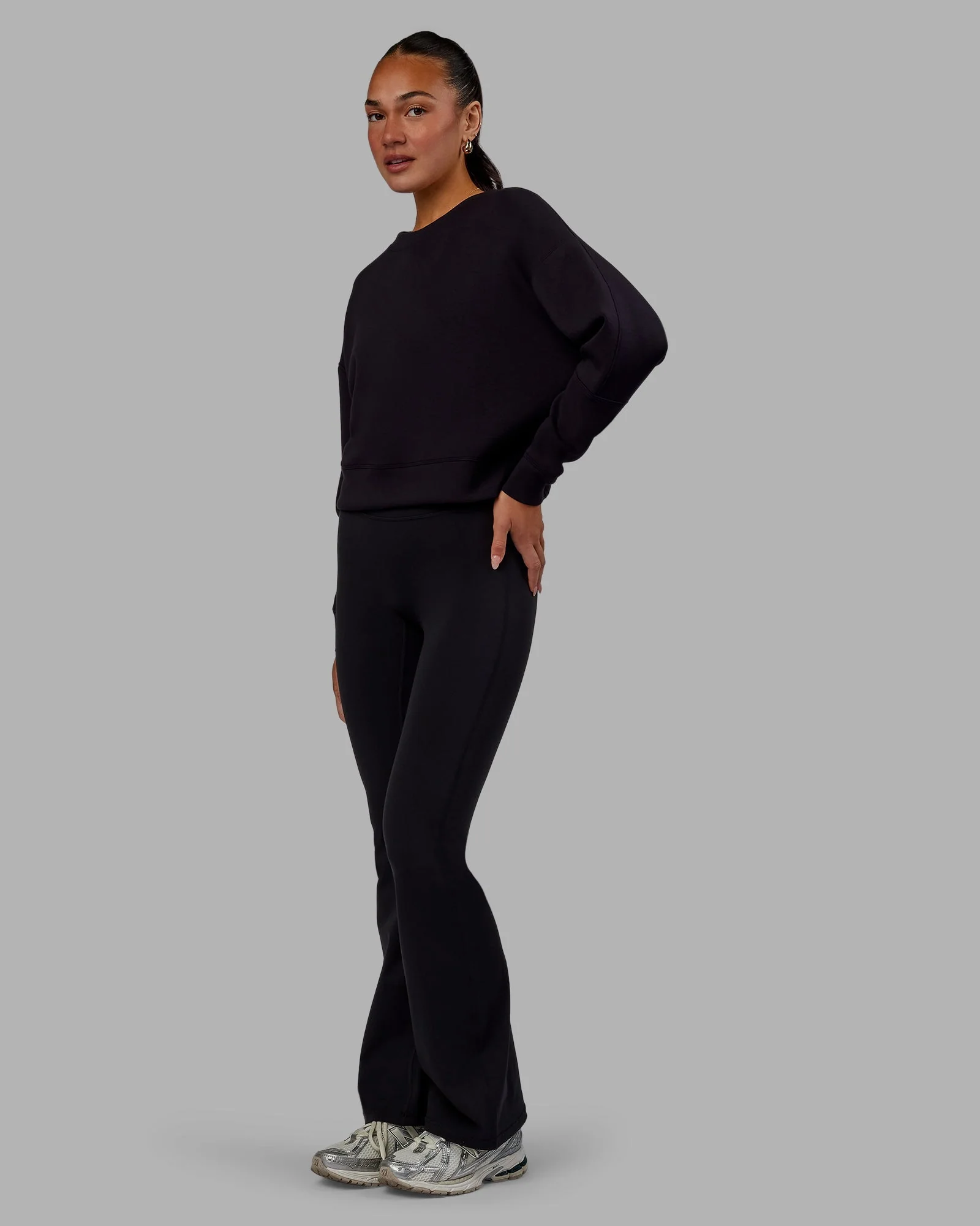 Elevate SoftTouch Crew Neck Sweater - Black-Black - Image 4