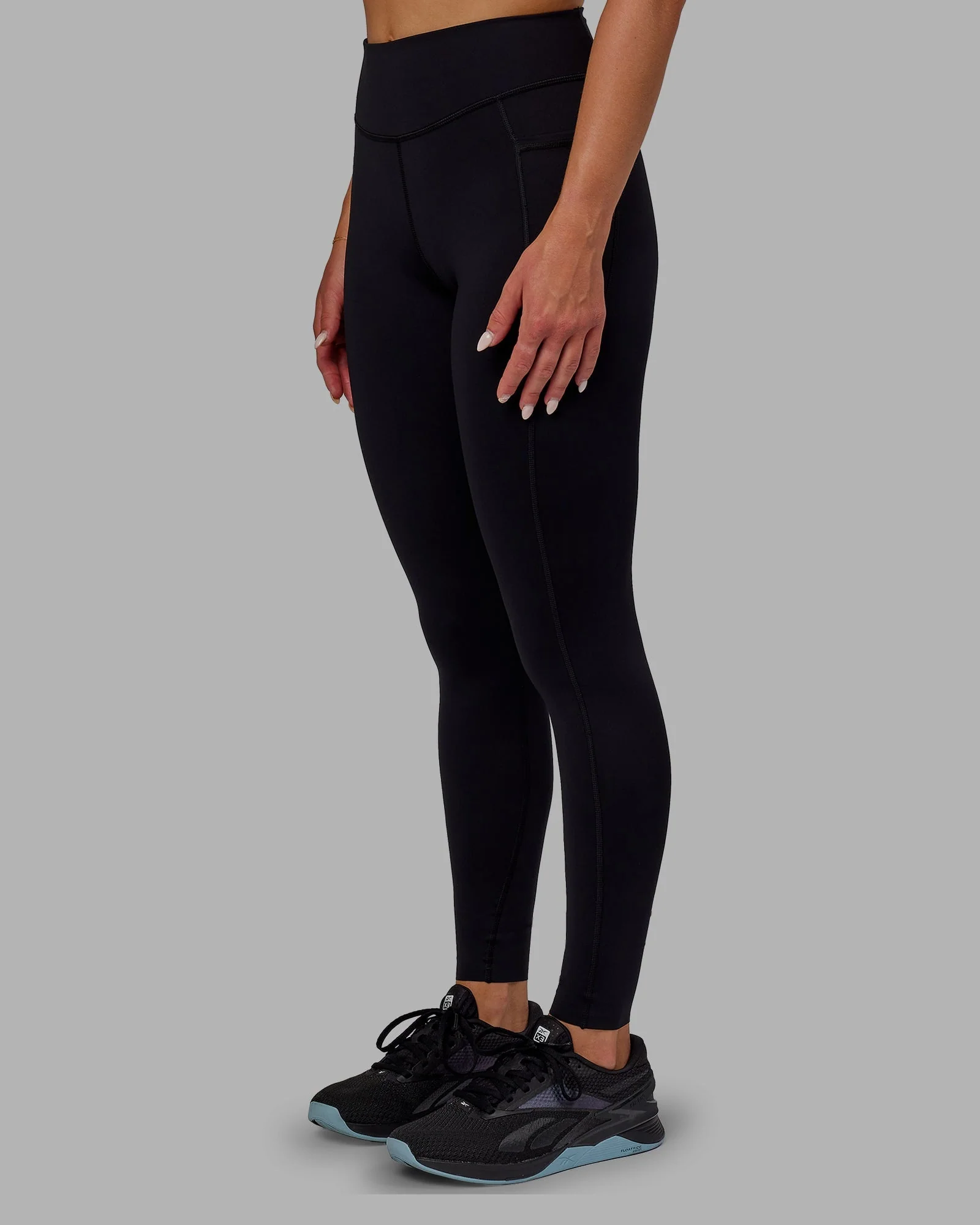Elite High-Rise Full Length Legging Pockets - Black - Image 6