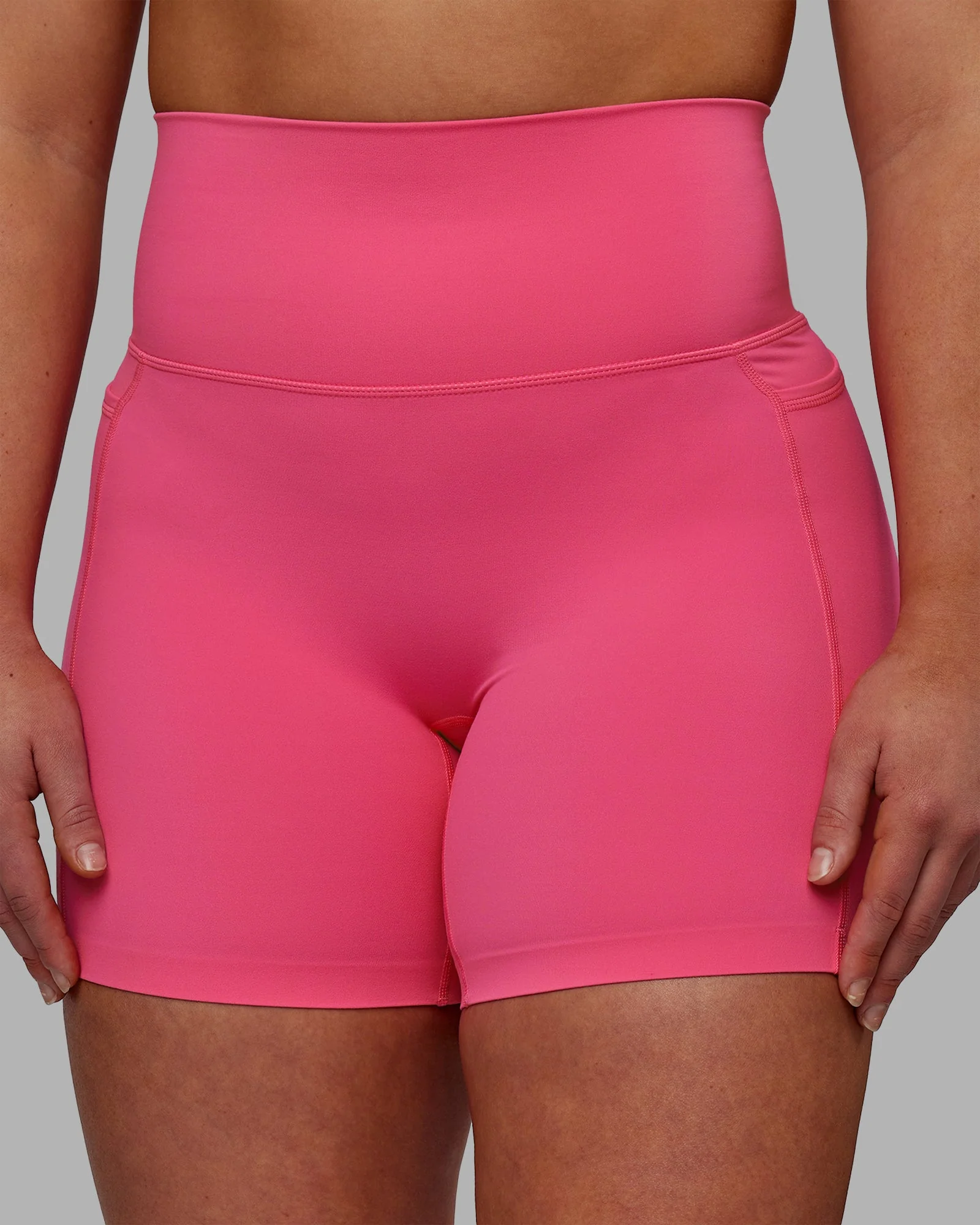 Elixir Ultra High-Rise 6" Short Pockets - Carmine Rose - Image 3