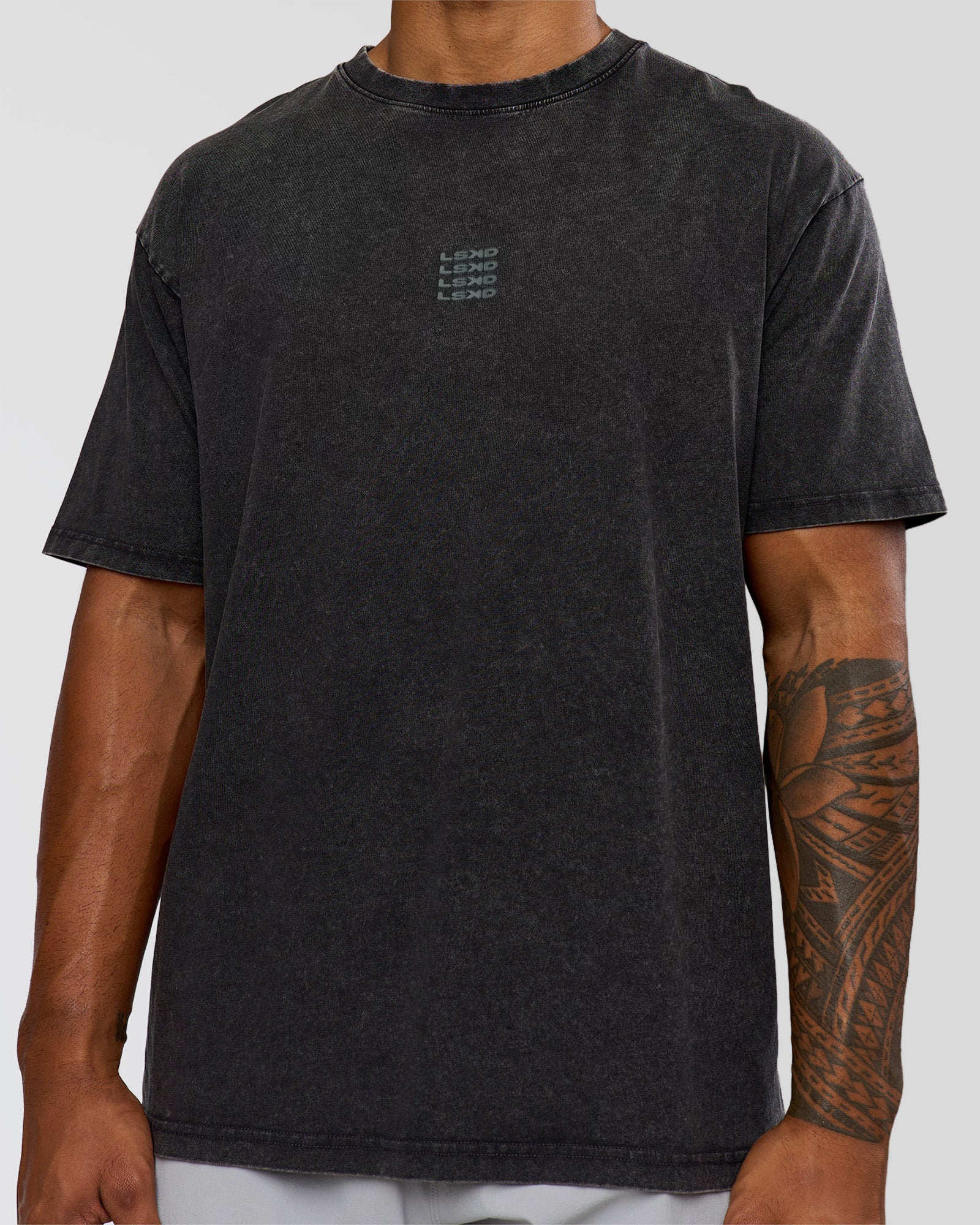 Everyday Elevation FLXCotton Oversized Tee - Black Washed-Carbon Green - Image 8