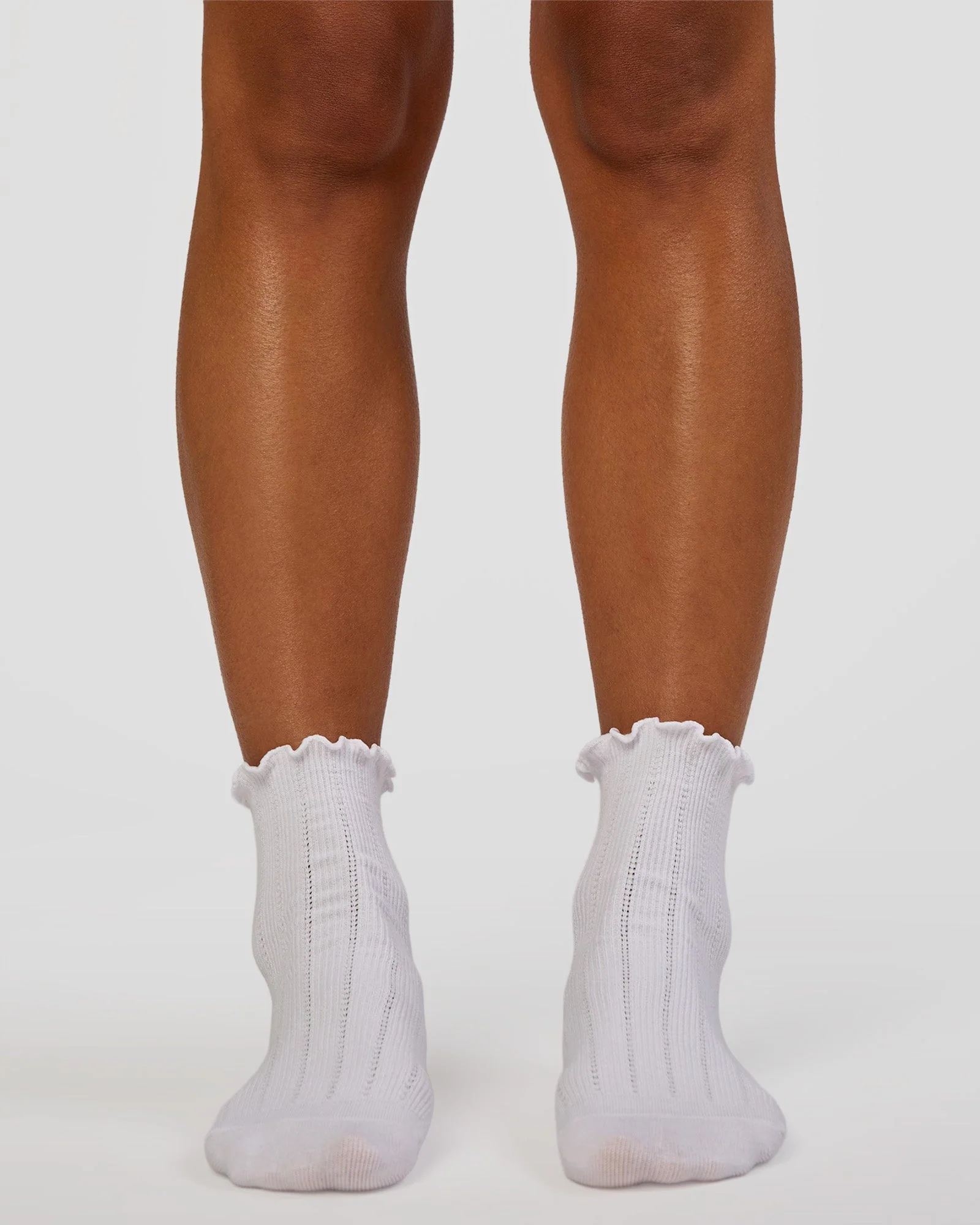 Frill Quarter Sock - White - Image 3