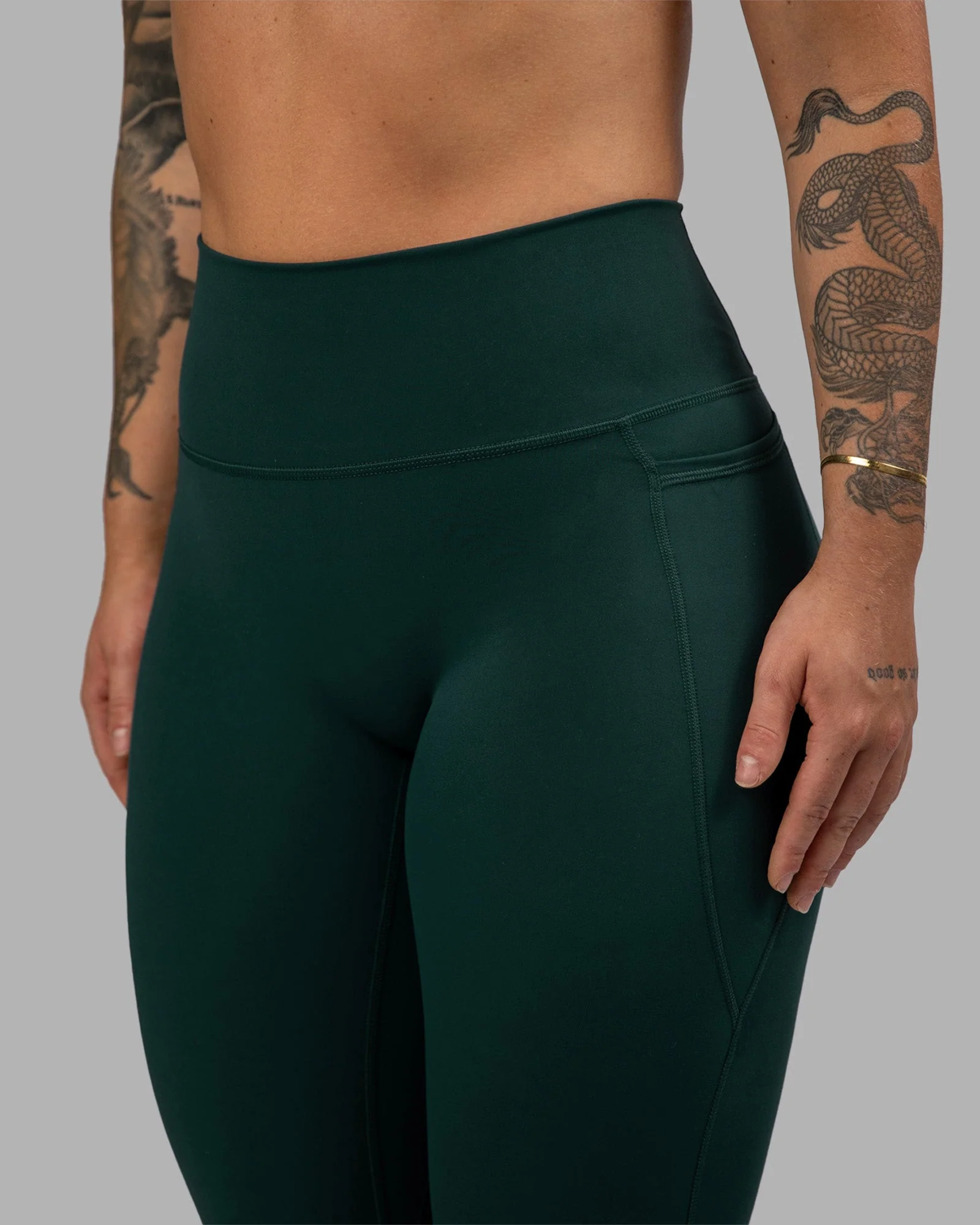 Fusion Ultra High-Rise Full Length Legging Pockets - Dark Moss - Image 8