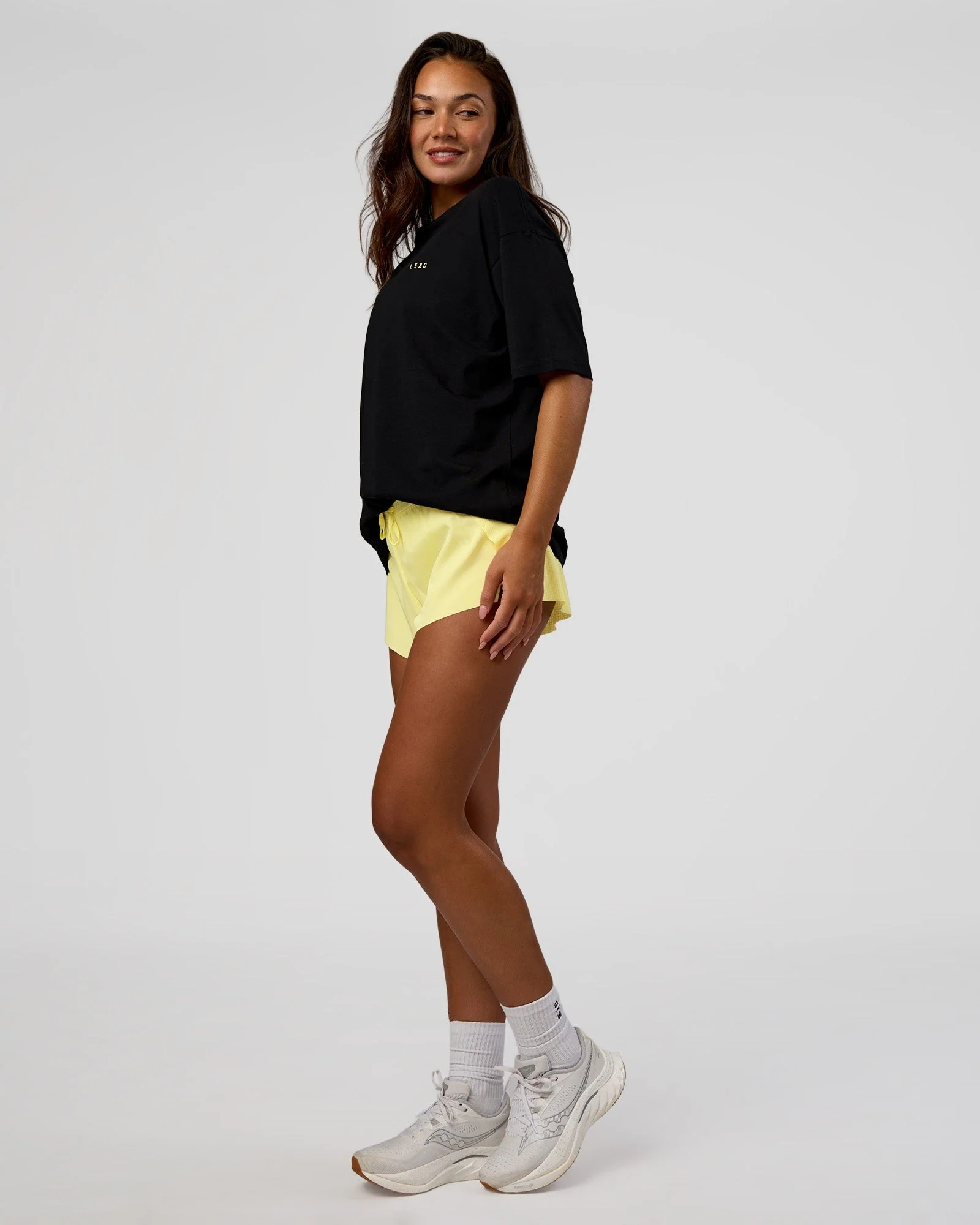 High Run FLXCotton Oversized Tee - Black-Yellow Fizz - Image 7