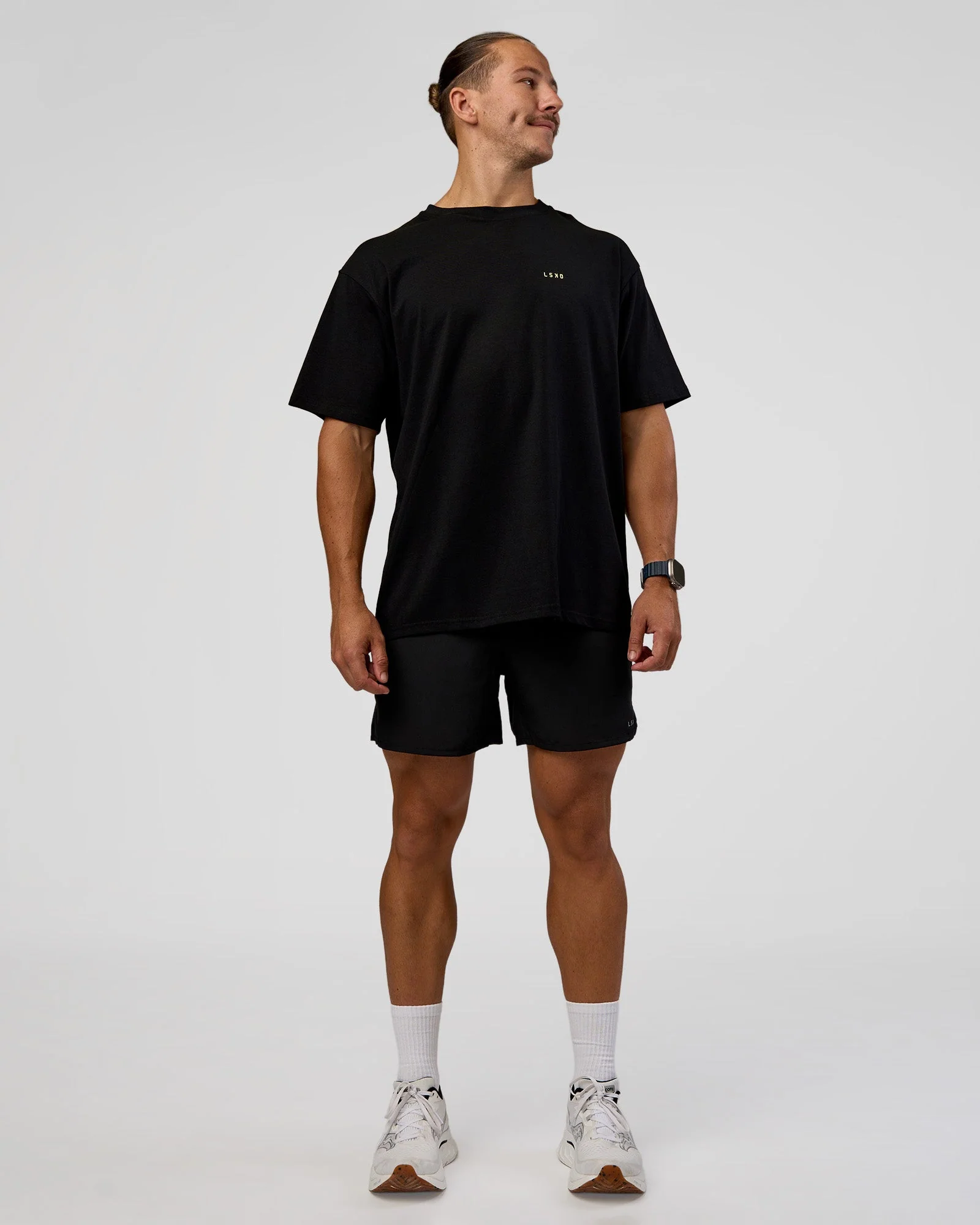 High Run FLXCotton Oversized Tee - Black-Yellow Fizz - Image 9