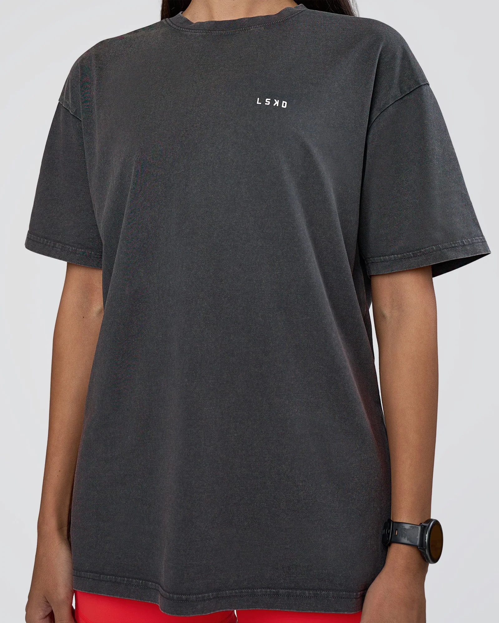 Lifting FLXCotton Oversized Tee - Black Washed-Flame - Image 9
