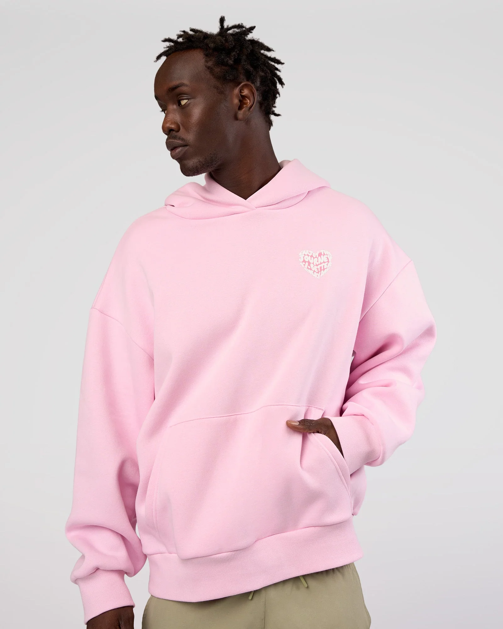 Love The Journey Unisex Oversized Hoodie - Marshmallow-White - Image 3