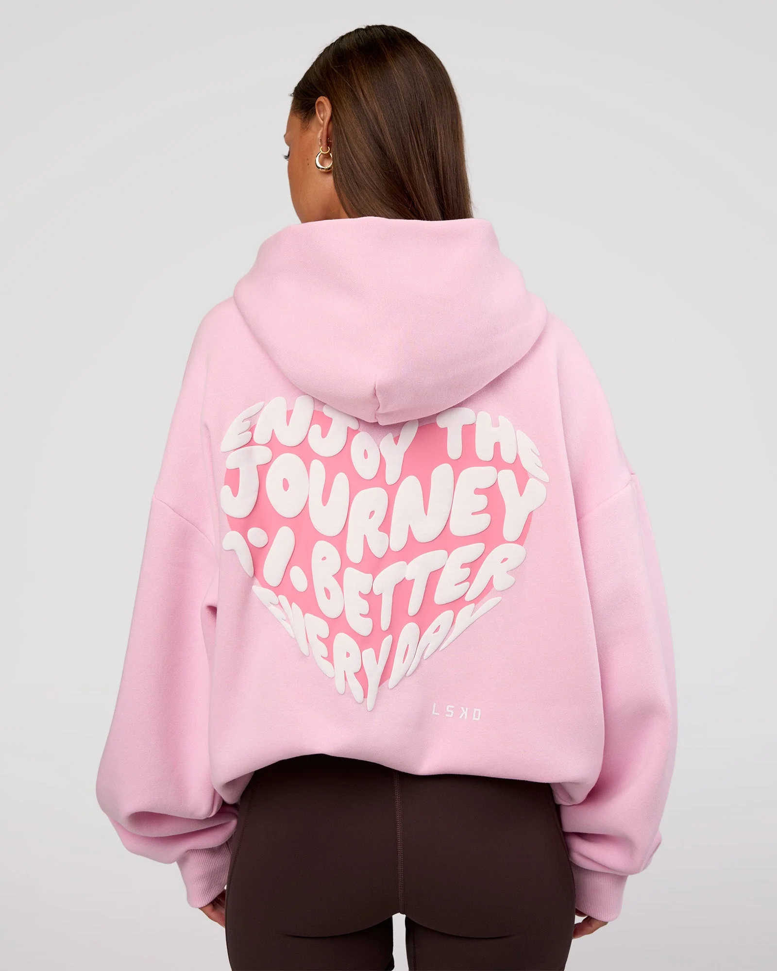 Love The Journey Unisex Oversized Hoodie - Marshmallow-White - Image 5