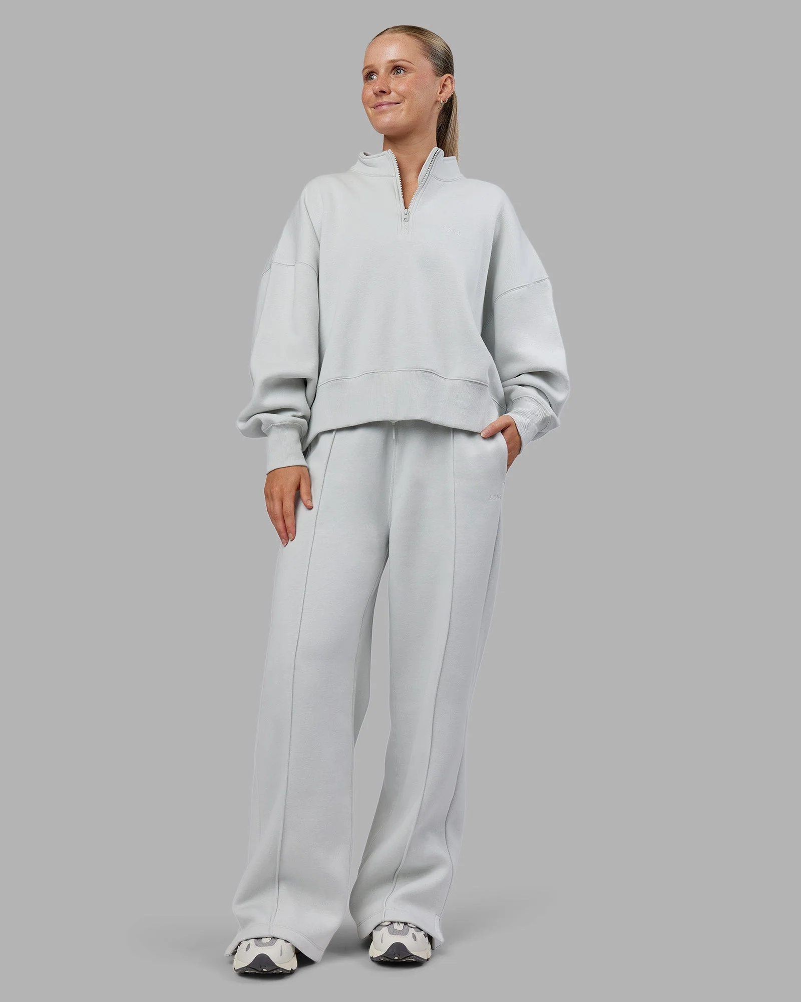 MVP 1/2 Zip Oversized Sweater - Digital Mist