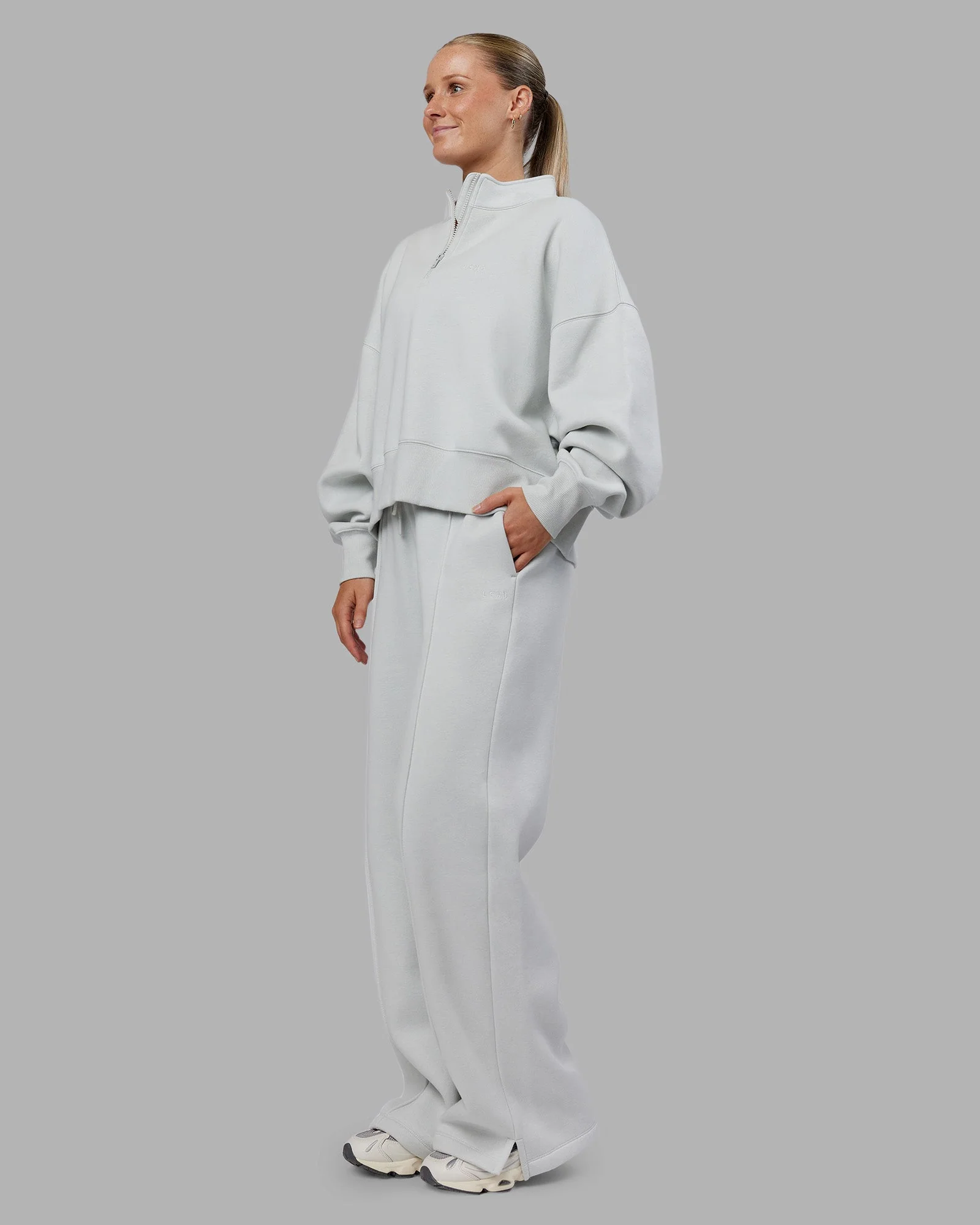 MVP 1/2 Zip Oversized Sweater - Digital Mist - Image 5