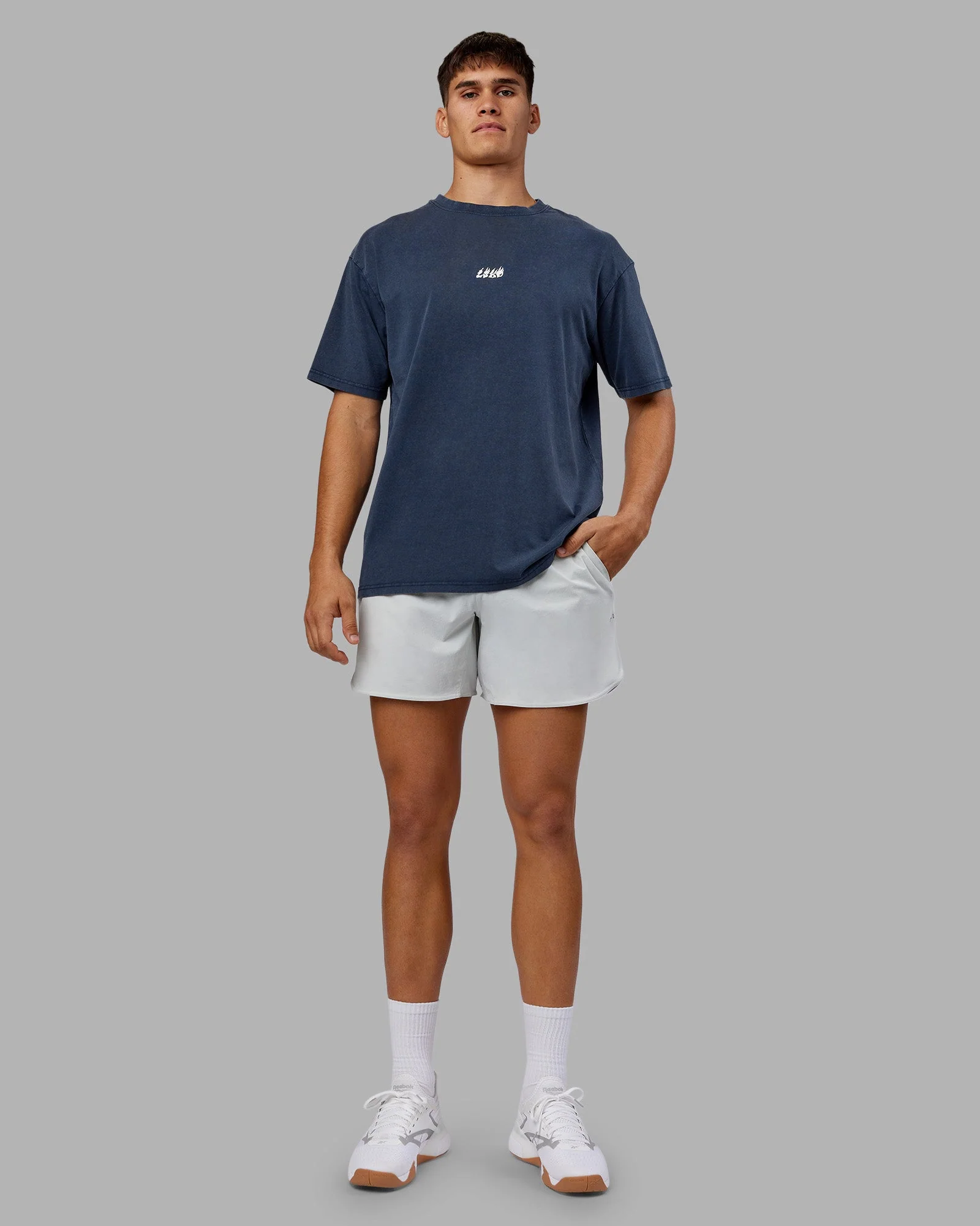 NY25 FLXCotton Oversized Tee - Future Navy Washed-Blue - Image 9