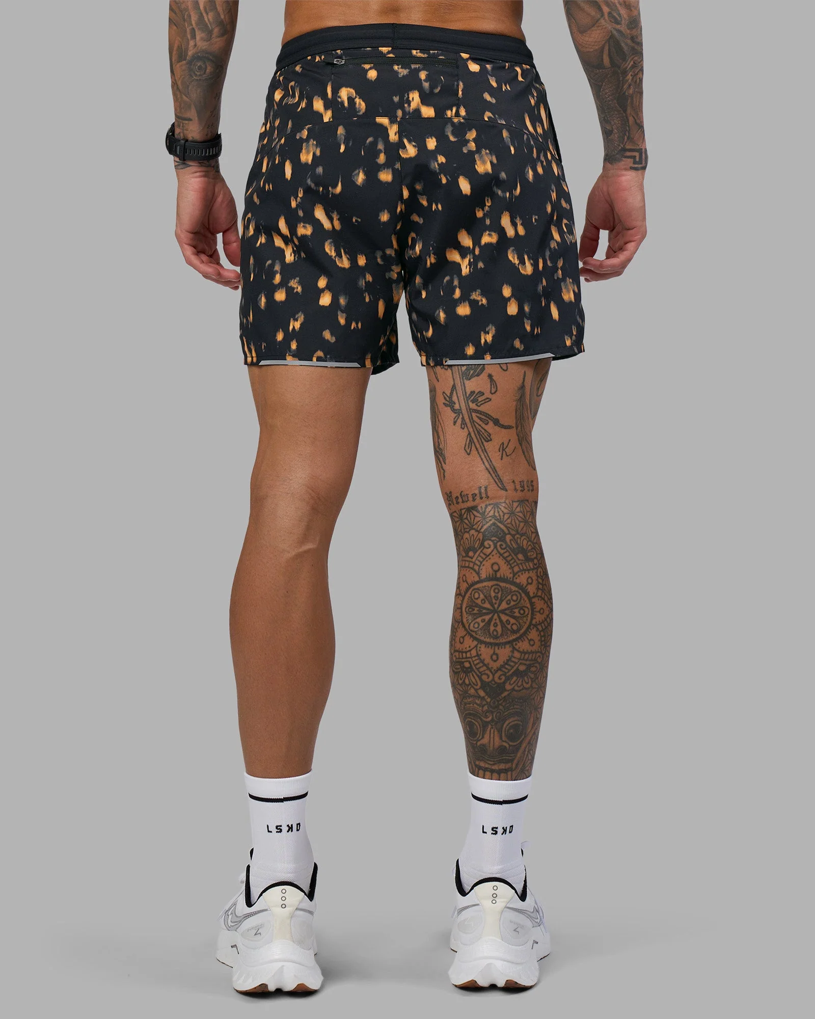 Pace 5" Lined Running Short - Markings Black Print - Image 4