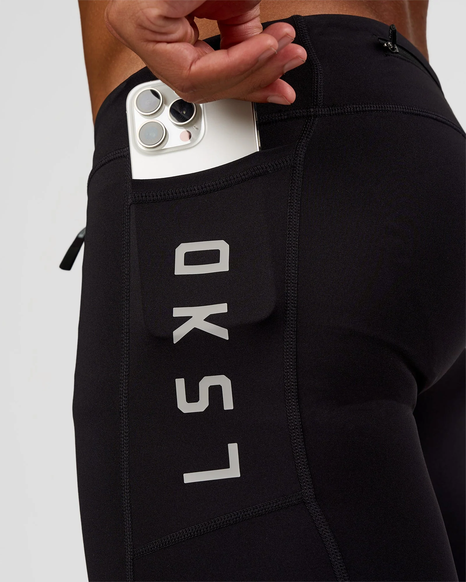 Race Day 8" Short Tight - Black-Alloy - Image 3