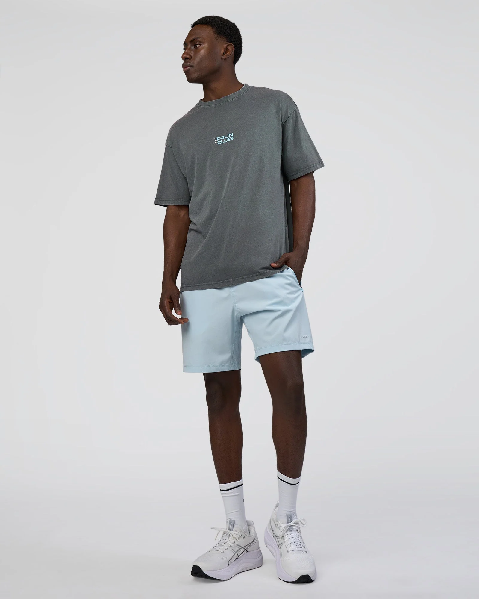 Runner's FLXCotton Oversized Tee - Dark Storm Washed-Open Air - Image 6