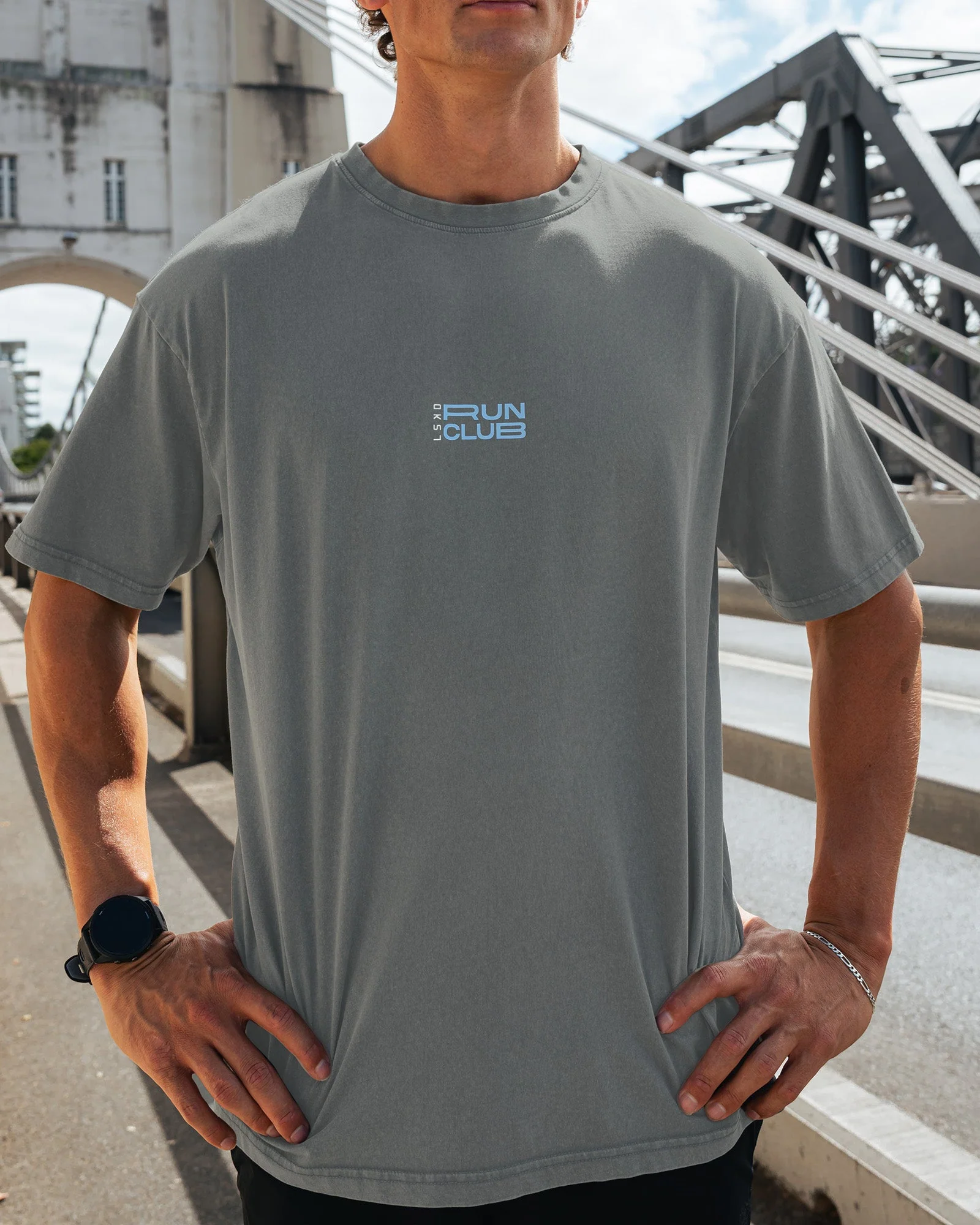 Runner's FLXCotton Oversized Tee - Dark Storm Washed-Open Air - Image 7