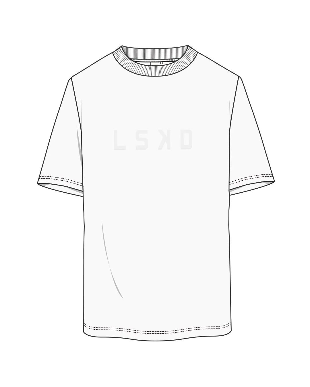 Stamped Heavyweight Tee Oversize - White
