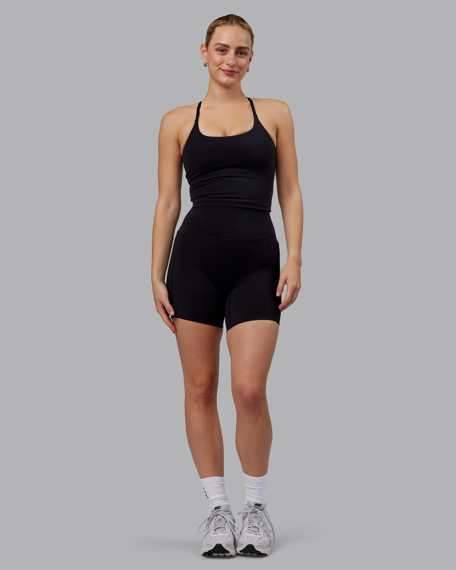 Twist Tank With Shelf Bra - Black - Image 7