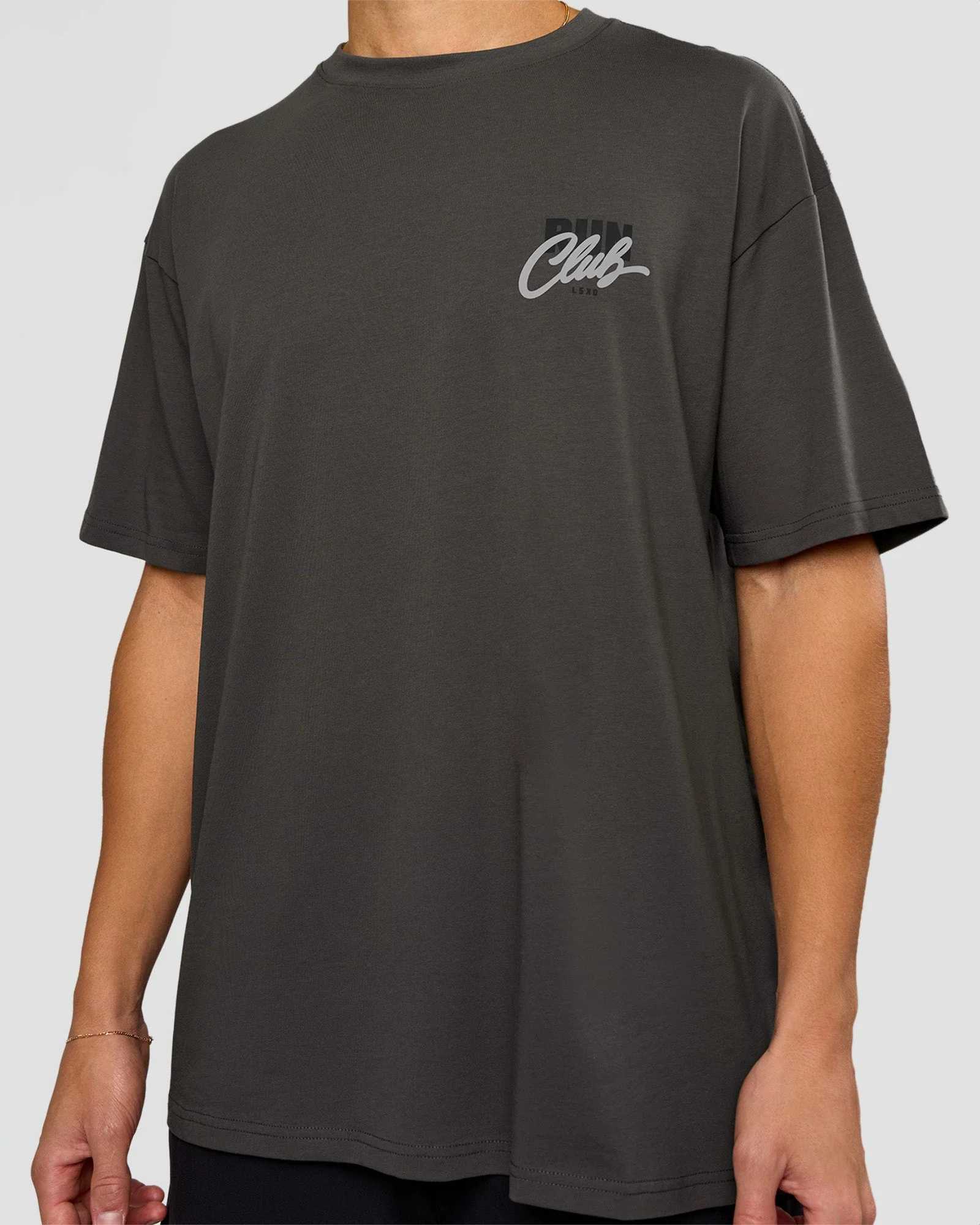 Values Run Club FLXCotton Tee - Dark Storm-Alloy - Image 10