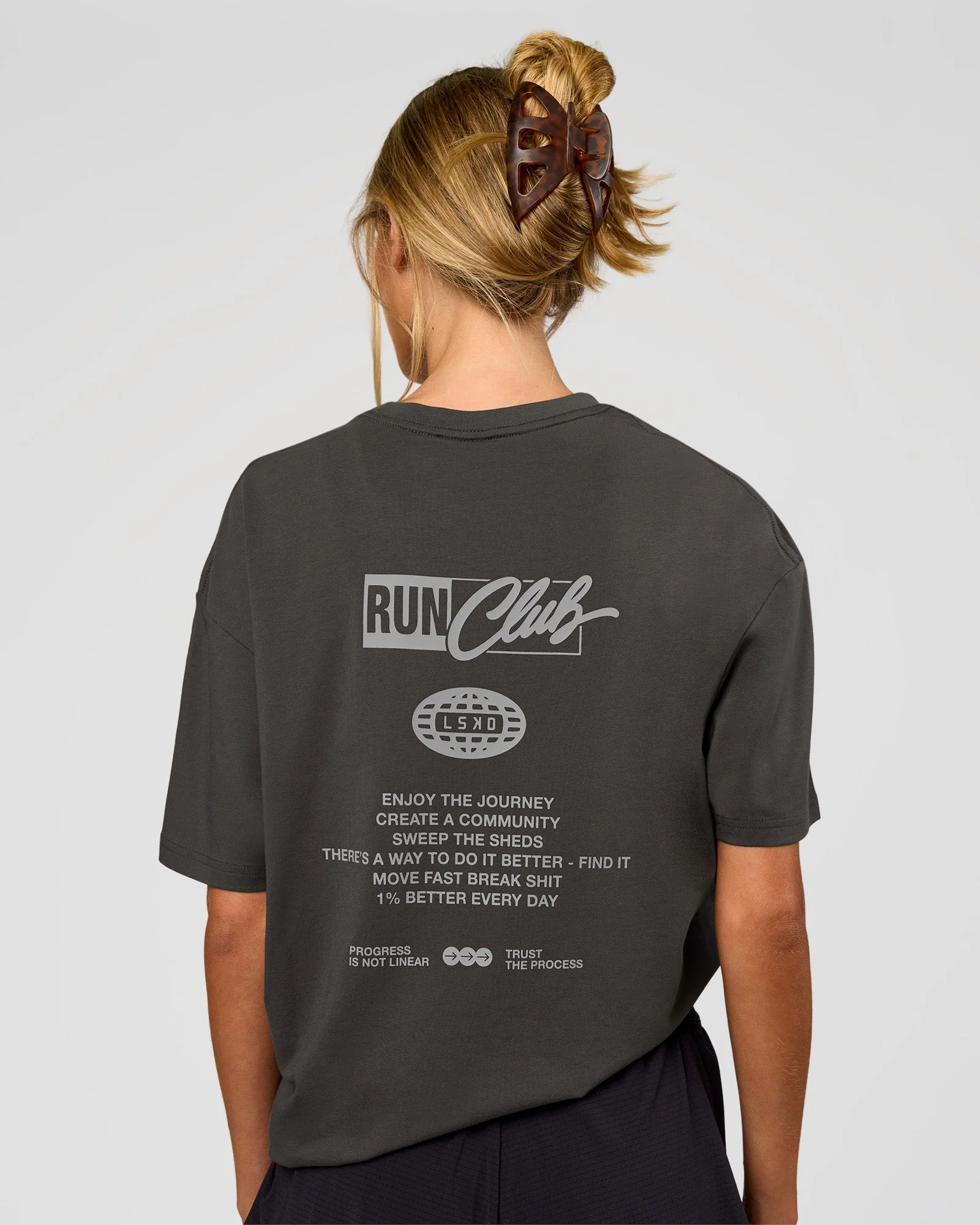 Values Run Club FLXCotton Tee - Dark Storm-Alloy - Image 5