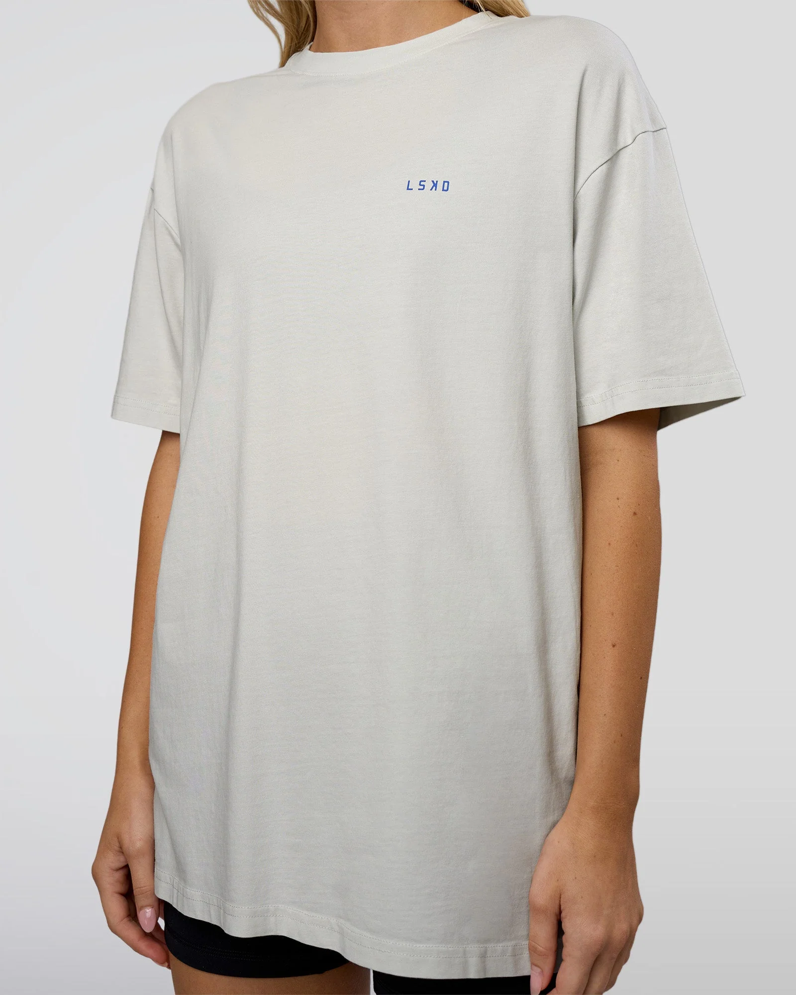 We Love This  FLXCotton Oversized Tee - Digital Mist Washed-Electric Indigo - Image 8