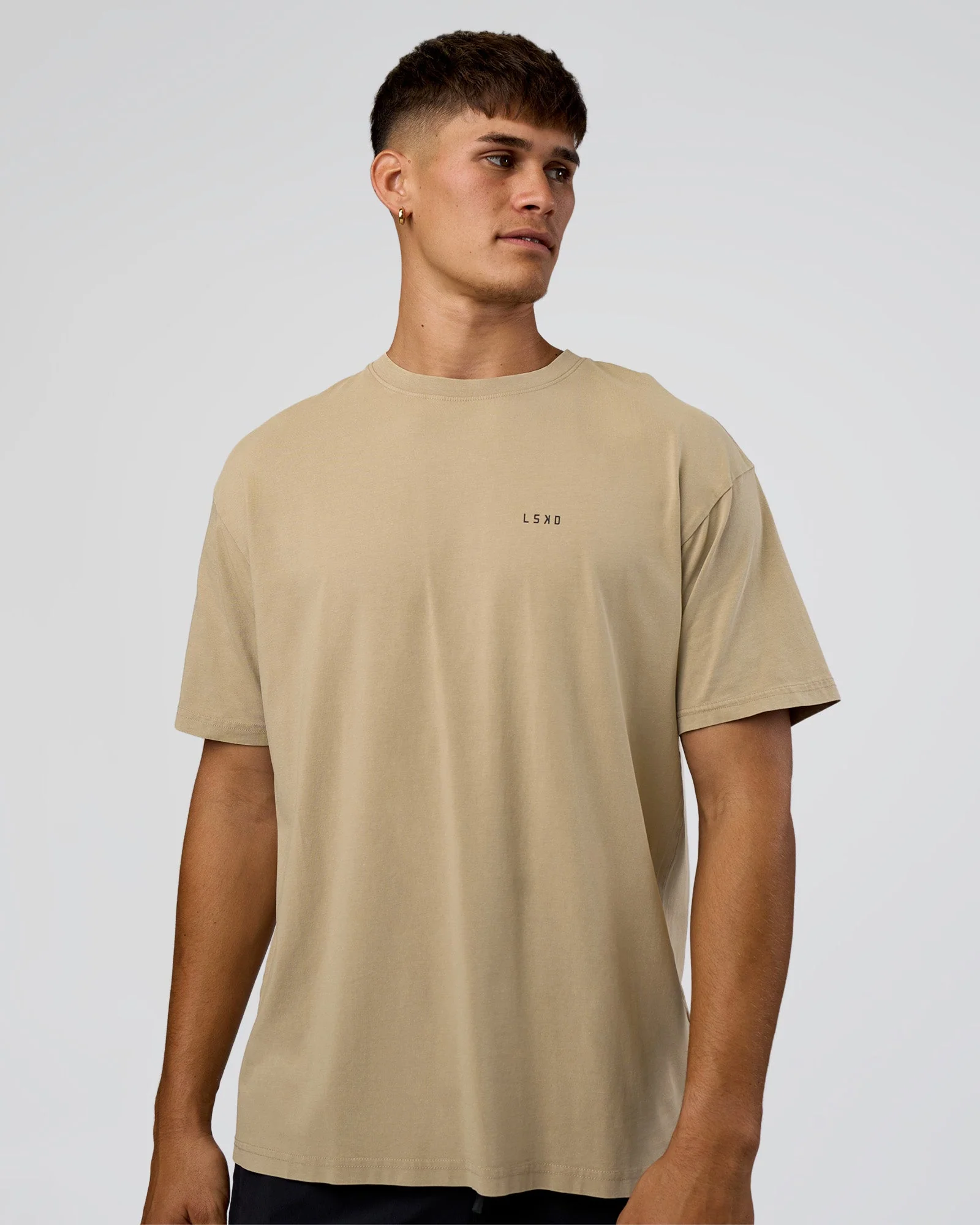We Love This  FLXCotton Oversized Tee - Greige Washed-Black - Image 3