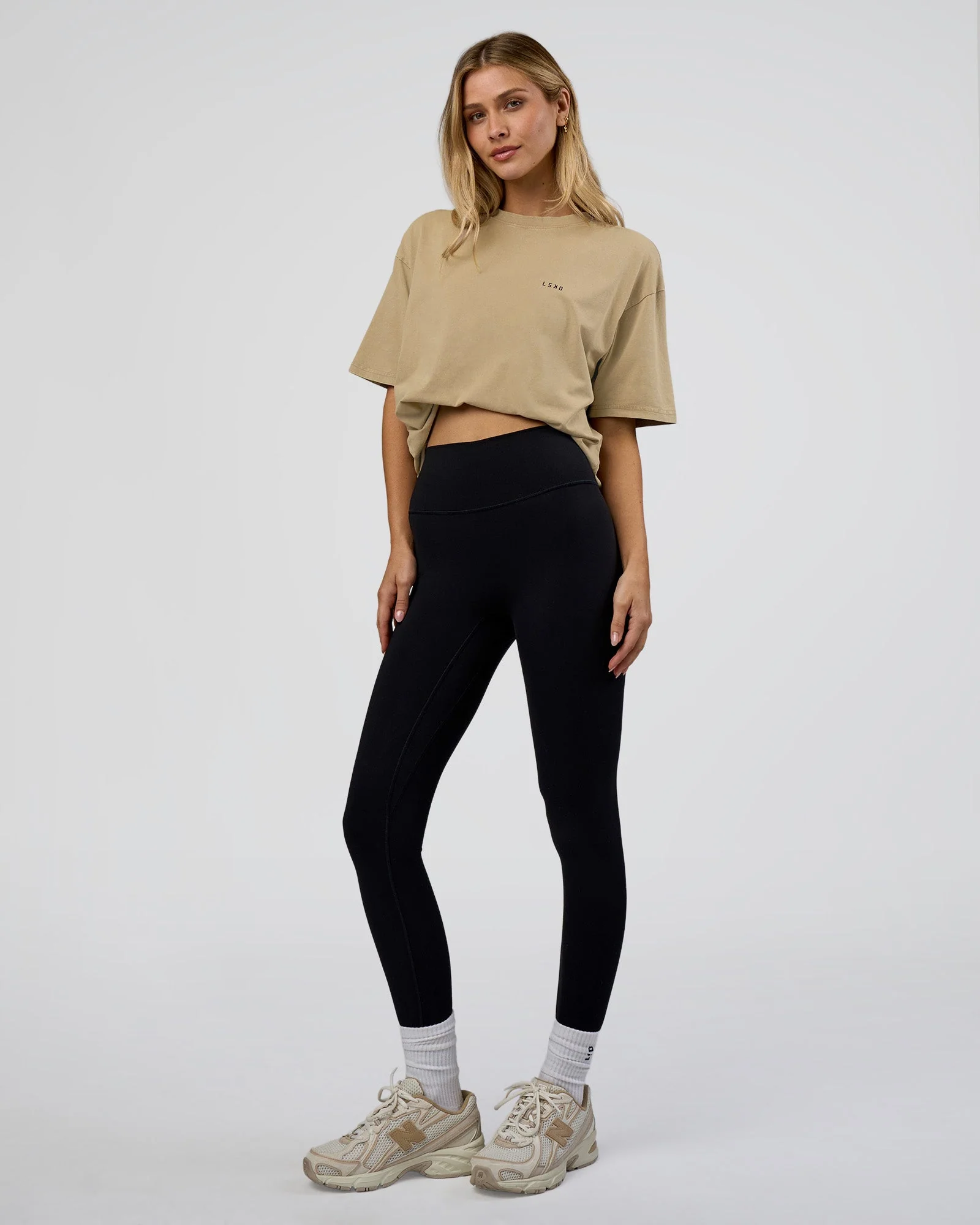We Love This  FLXCotton Oversized Tee - Greige Washed-Black - Image 8